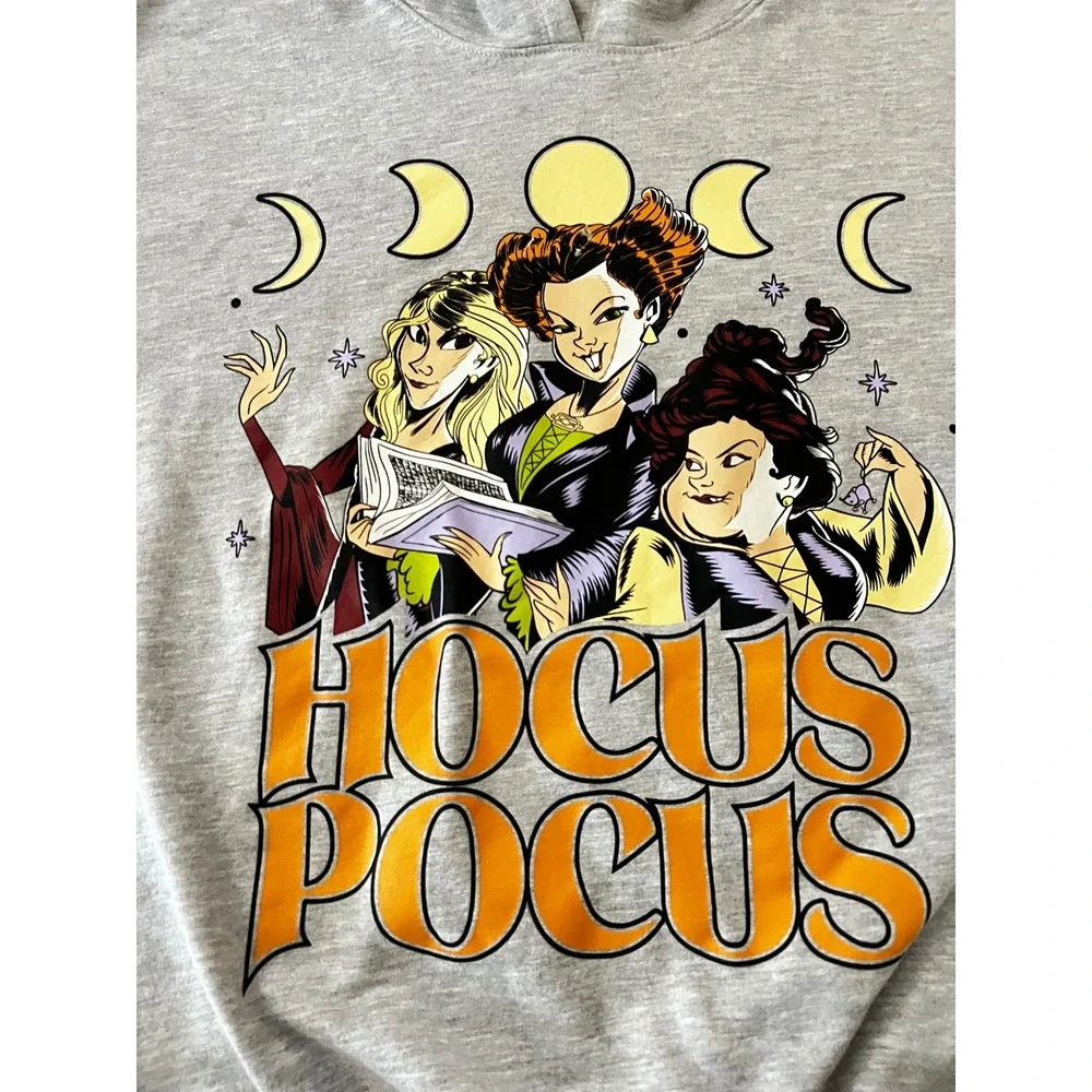 Disney Hocus Pocus Sanderson Sisters Graphic Hoodie Gray XXXL Halloween Movie